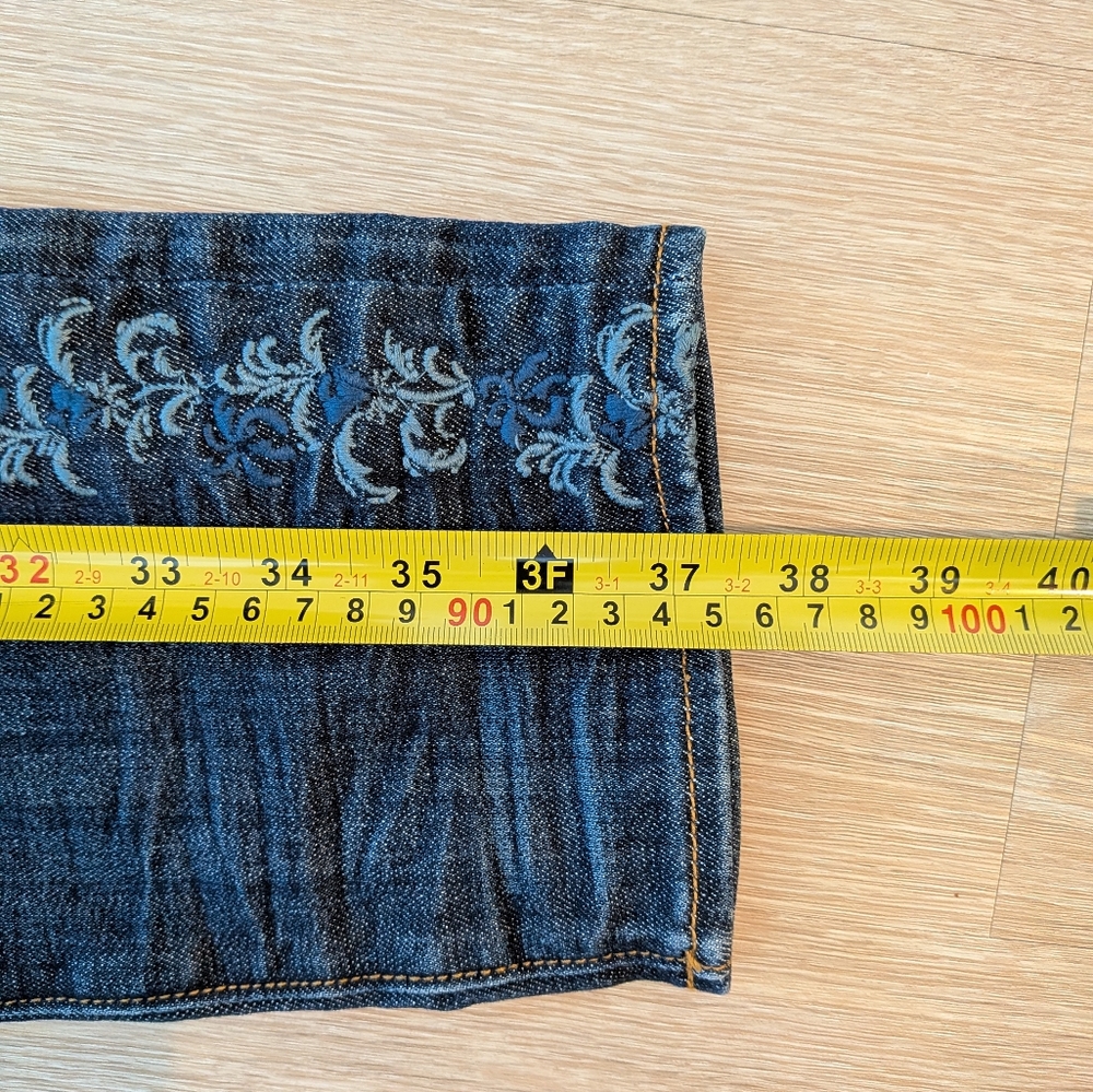 Driftwood Jeans Women's 32 Dark Blue Embroidered - Picture 9 of 10